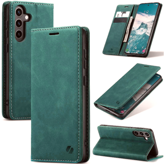Θήκη Samsung Galaxy S25 Plus Spacecase Wallet Πορτοφόλι - Green (5905719114657)