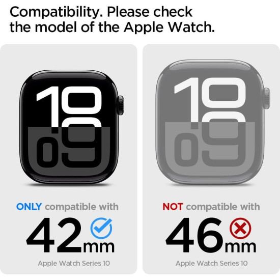 Θήκη Apple Watch 11 / 10 42mm Spigen Vault Pro Unibody από Premium TPU - Matte Black (ACS09390)