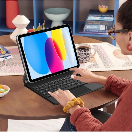 Θήκη iPad Pro 12.9'' 2022 / 2021/ 2020 / iPad Air 13" 2026 / 2024 Tech-Protect Smartcase Magnetic + Keyboard Μαγνητική με Πληκτρολόγιο Bluetooth - Black (5906302363452)