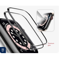 Tempered Glass Apple Watch SE / 6 / 5 / 4 (44mm) Rosso with Installation Tray Αντιχαρακτικό Γυαλί Προστασίας Οθόνης 2 Τεμάχια - Black (8719246474408)