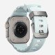 Λουράκι Apple Watch Ultra/SE/11/10/9/8/7/6/5/4 (49/46/45/44mm) Nomad Rocky Point Band Glow in the Dark Φωσφορίζον Αδιάβροχο FKM & Τιτάνιο - Icy Blue Glow / Natural Titanium Hardware (NM014452858)