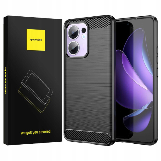 Θήκη Oppo Reno13 F 5G / FS 5G Spacecase Carbon Σιλικόνης - Black (5905719118990)