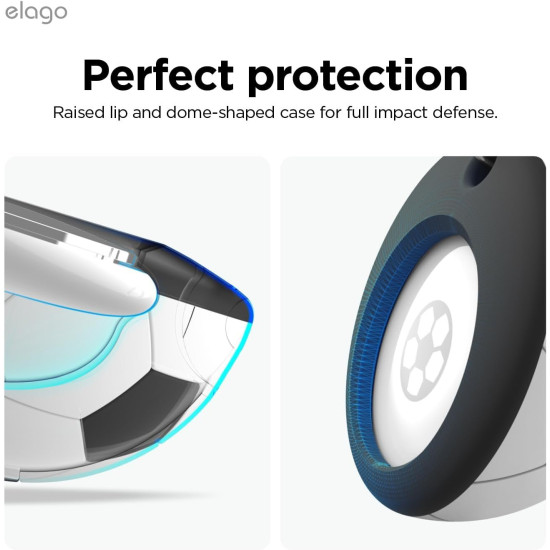 Θήκη AirTag 2 / 1 Elago Ball Series Soccer Case Premium Σιλικόνης με Μπρελόκ - Soccer (EAT2-BALL-SOCCER)