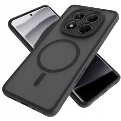 Θήκη Xiaomi Redmi Note 14 Pro 5G / Poco X7 Spacecase Hybrid MagSafe Σκληρή Ημιδιάφανη με MagSafe - Black (5905719104405)