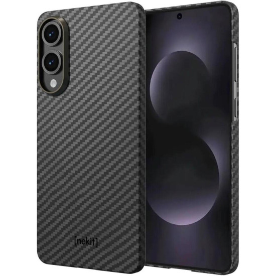 Θήκη Samsung Galaxy S25 Edge Nekit Fiber Σκληρή με MagSafe Aramid Fiber 1mm 1500D Kevlar - Black (8719246479755)