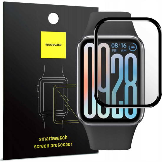 Hybrid Glass Xiaomi Smart Band 9 Pro Spacecase Smartwatch Αντιχαρακτικό Προστατευτικό Υβριδικό Οθόνης - Black (5905719117252)