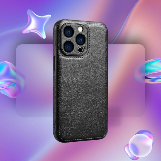 Θήκη iPhone 13 Pro Max Bodycell Prestige Backcover με Πλαίσιο Κάμερας - Black (5206015068195)