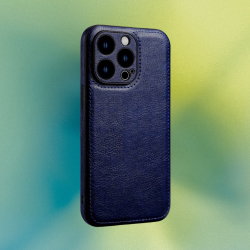 Θήκη iPhone 13 Pro Max Bodycell Prestige Backcover με Πλαίσιο Κάμερας - Blue (5206015068201)