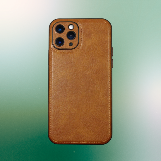 Θήκη iPhone 11 Pro Bodycell Prestige Backcover με Πλαίσιο Κάμερας - Brown (5206015067938)