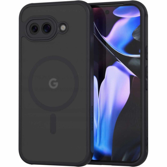 Θήκη Google Pixel 9a Spacecase Hybrid MagSafe Σκληρή Ημιδιάφανη με MagSafe - Black (5905719104016)