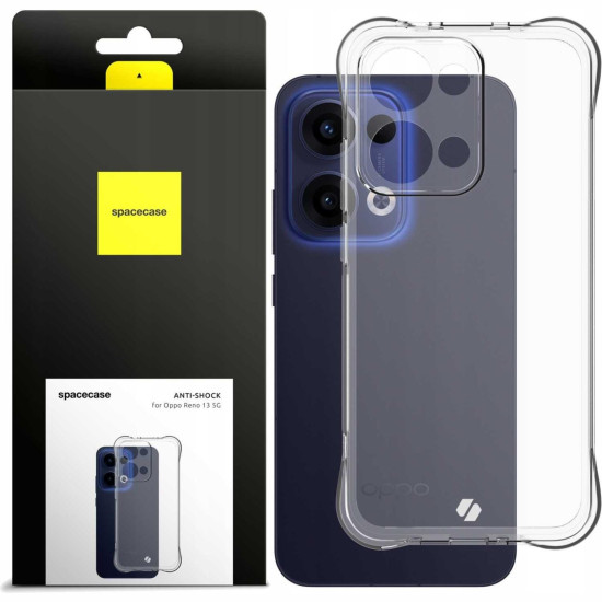 Θήκη Oppo Reno13 5G Spacecase Anti-Shock Διάφανη Σιλικόνης 1mm - Clear (5905719118853)