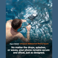 Universal Αδιάβροχη Θήκη Spigen A611P Aqua Shield για Κινητά / Smartphones έως 6.9'' IPX8 2 Τεμάχια - Matte Black (ACS09348)