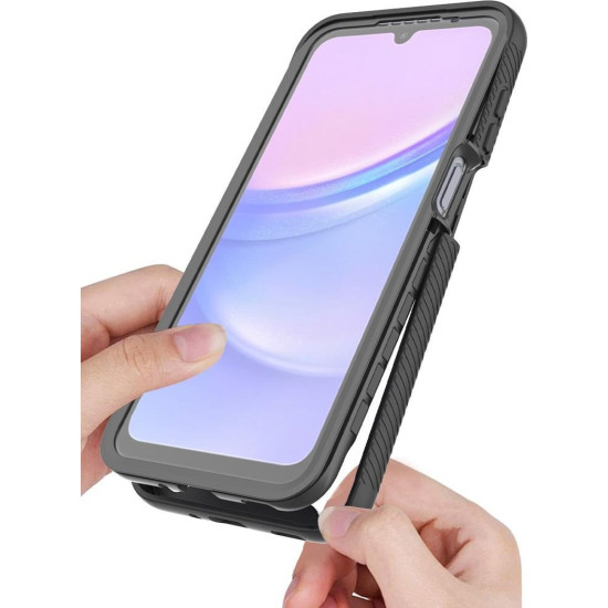 Θήκη Samsung Galaxy A17 / A26 / A16 Tech-Protect Defense360 Διάφανη Full Body 360° - Black (5906302371716)