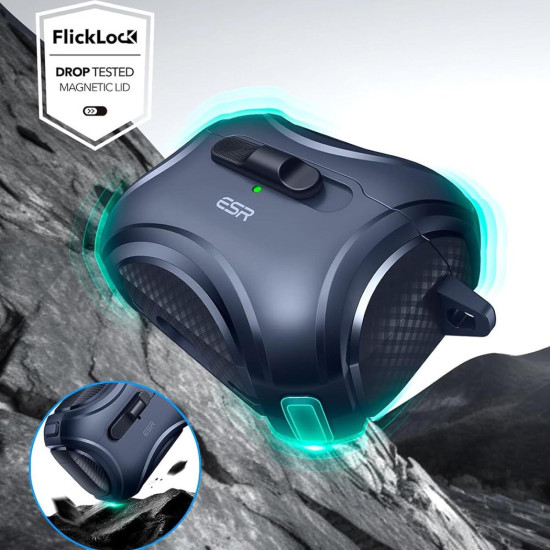 Θήκη AirPods Pro 2nd Gen / 1st Gen ESR Cyber FlickLock HaloLock Ανθεκτική με MagSafe - Blue (4894240195291)