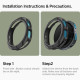 Θήκη Samsung Galaxy Watch 8 44mm Spigen Liquid Air Σιλικόνης - Matte Black (ACS09839)