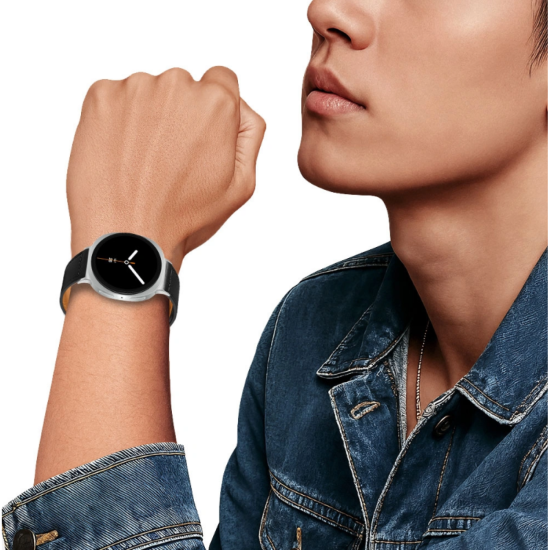 Λουράκι Samsung Galaxy Watch 8 Classic / Watch 8 (46/44/40mm) Tech-Protect Leatherfit Δερμάτινο - Black (5906302331246)
