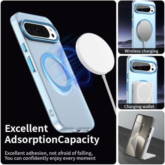 Θήκη Google Pixel 10 / 10 Pro Techsuit CandyCase Σκληρή Ημιδιάφανη με MagSafe Qi2 - Blue (5949419321649)