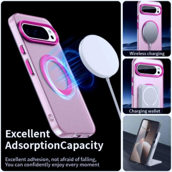Θήκη Google Pixel 10 Pro XL Techsuit CandyCase Σκληρή Ημιδιάφανη με MagSafe Qi2 - Pink (5949419321601)