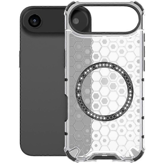 Θήκη iPhone Air Techsuit HoneyComb Shield Σκληρή Ημιδιάφανη με MagSafe - White (5949419290204)