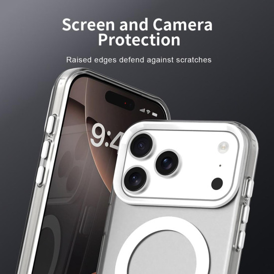 Θήκη iPhone 17 Pro Max Techsuit CandyCase Σκληρή Ημιδιάφανη με MagSafe - White (5949419313309)