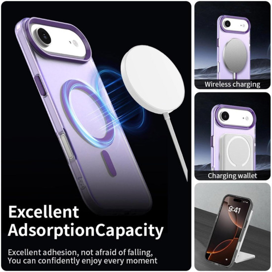 Θήκη iPhone Air Techsuit CandyCase Σκληρή Ημιδιάφανη με MagSafe - Purple (5949419313224)