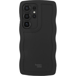 Θήκη Samsung Galaxy S25 Ultra HappyCase Wavy Σιλικόνης - Black (8719246478109)