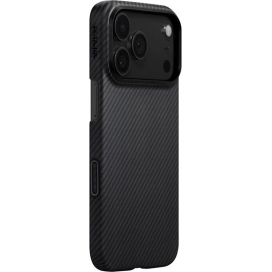 Θήκη iPhone 17 Pro Max Pitaka Ultra-Slim MagEZ Case 7 Aramid Fiber Body με MagSafe 1mm 600D - Black / Gray / Twill (KI1701BPM)