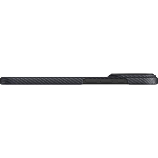 Θήκη iPhone 17 Pro Pitaka Ultra-Slim MagEZ Case 7 Aramid Fiber Body με MagSafe 1mm 600D - Black / Gray / Twill (KI1701BP)