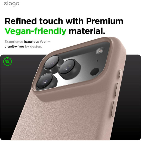 Θήκη iPhone 17 Pro Elago Magnetic Leather από Vegan Δέρμα με MagSafe - Lovely Pink (ES17MSLE63PRO-LPK)