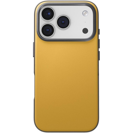 Θήκη iPhone 17 Pro Uniq Lyden Duo Series MagClick Ανθεκτική με MagSafe από Premium Vegan Δέρμα & Μεταλλικό Πλαίσιο Κάμερας - Canary Yellow / Flint Grey (UNIQ-IP6.3P(2025)-LDSCYELFGRY)