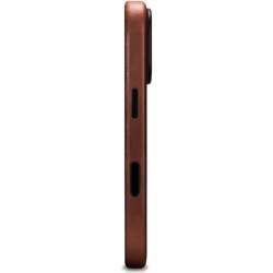 Θήκη iPhone 17 Pro Max iCarer Leather Back Case With Camera Button Δερμάτινη με MagSafe & Μεταλλικό Πλαίσιο Κάμερας - Retro Brown (KJIP17250706-BN)
