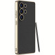 Θήκη Samsung Galaxy S25 Ultra Bodycell Plating Leather Backcover Σκληρή με TPU Bumper - Black (5206015084065)