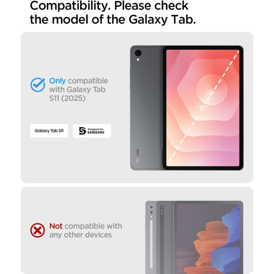 Θήκη Samsung Galaxy Tab S11 11" X730 / X736 Spigen Ultra Hybrid Pro με Υποδοχή για Γραφίδα - Black (ACS10212)