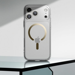 Θήκη iPhone 17 Pro Spigen Ultra Hybrid MagFit Ανθεκτική Σκληρή με MagSafe - Clear / Gold (ACS10348)
