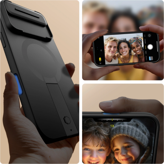 Θήκη iPhone Air Tech-Protect Kevlar Aura με MagSafe & Κάλυμμα για την Κάμερα - Black (5906302331666)