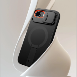Θήκη iPhone 17e / 16e Tech-Protect Kevlar Aura με MagSafe & Κάλυμμα για την Κάμερα - Black / Orange (5906302331697)