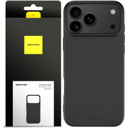 Θήκη iPhone 17 Pro Spacecase Silicone Case Σιλικόνης - Black (5905719131364)