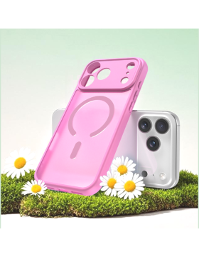 Θήκη iPhone 17 Pro Techsuit HaloFrost II MagSafe Σκληρή Ημιδιάφανη με MagSafe - Pink (5949419325821)