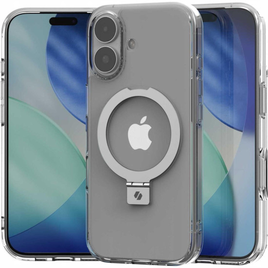Θήκη iPhone 17 Spacecase Ring Pro Mag Σκληρή με MagSafe & KickStand - Clear (5905719130909)