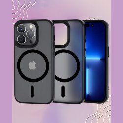 Θήκη iPhone 13 Pro Max Bodycell MagSafe Backcover Σκληρή Ημιδιάφανη με MagSafe - Matte Black (5206015083679)
