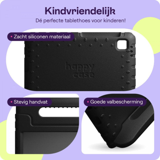 Θήκη Samsung Galaxy Tab A11 / A9 8.7" X133 / X135 / X110 / X115 HappyCase Candy Plus Ανθεκτική Full Body για Παιδιά - Black (8719246442704)