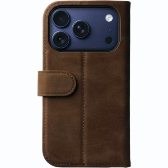 Θήκη iPhone 17 Pro Rosso Elite Δερμάτινο Πορτοφόλι με MagSafe - Brown (8719246484698)