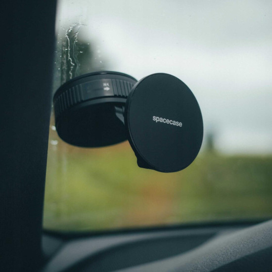Βάση Κινητών Αυτοκινήτου Spacecase Vacuum Magnetic Mount MagLock με Βεντούζα & MagSafe για Παρμπρίζ και Λείες Επιφάνειες - Black (5905719131876)