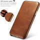 Θήκη iPhone X / XS iCarer Vintage Series Curved Edge Flip Δερμάτινη - Brown (RI804-BN)