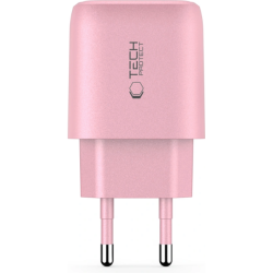 Φορτιστής Tech-Protect NCA30 Αντάπτορας με 1 x USB-A / 1 x Type-C 30W - Baby Pink (5906302330669)