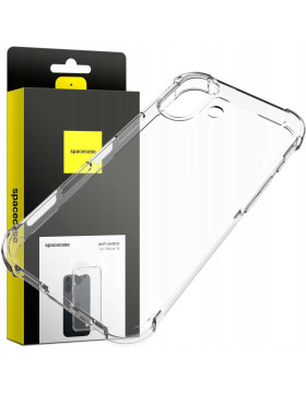 Θήκη iPhone 16 Spacecase Anti-Shock Διάφανη Σιλικόνης 1mm - Clear (5905719111724)