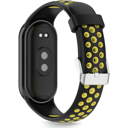 Λουράκι Xiaomi Smart Band 10 / 10 NFC / 9 / 9 NFC / 8 / 8 NFC Tech-Protect Iconband Air Σιλικόνης - Black / Yellow (5906302331345)