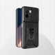 Θήκη Xiaomi Poco M7 4G Bodycell Armor Slide Ανθεκτική με Κάλυμμα για την Κάμερα & Μεταλλικό Ring Holder - Black (5206015084386)