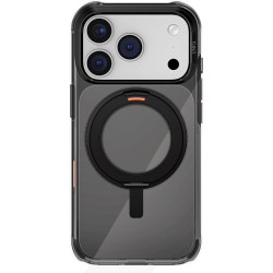 Θήκη iPhone 17 Pro Uniq Swivix Ανθεκτική Ημιδιάφανη με MagSafe & Περιστρεφόμενο KickStand - Carbon Black (UNIQ-IP6.3P(2025)-SWVCBLK)