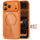 Θήκη iPhone 17 Pro Tech-Protect MagPeak CC Σκληρή Διάφανη με MagSafe & Πλαίσιο Κάμερας - Cosmic Orange / Clear (5906302333813)